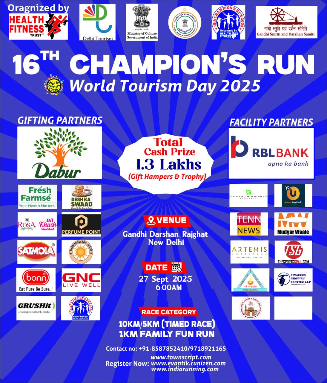 16th Champions Run World Tourism Day 2025